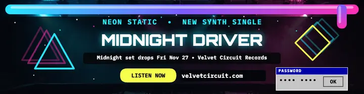 Neon Static Midnight Driver billboard template