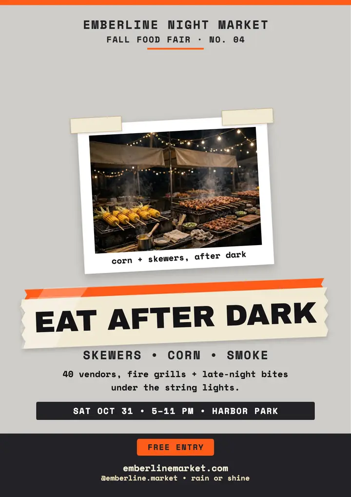 Emberline night market flyer template