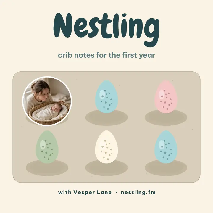 Nestling new parent podcast cover: parenting podcast cover template