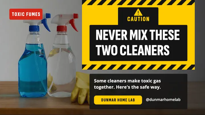 Never mix these two cleaners hazard stripe thumbnail template
