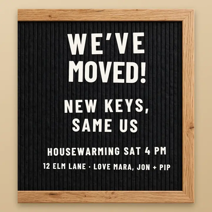 We've moved letterboard announcement template