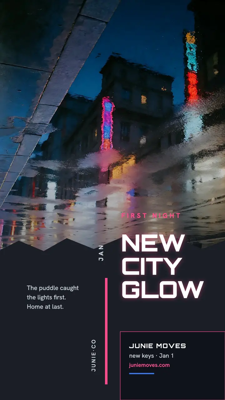 Junie Moves new city puddle story: new city move story template