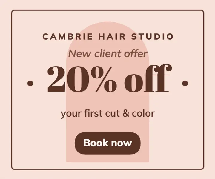 New client salon offer ad template