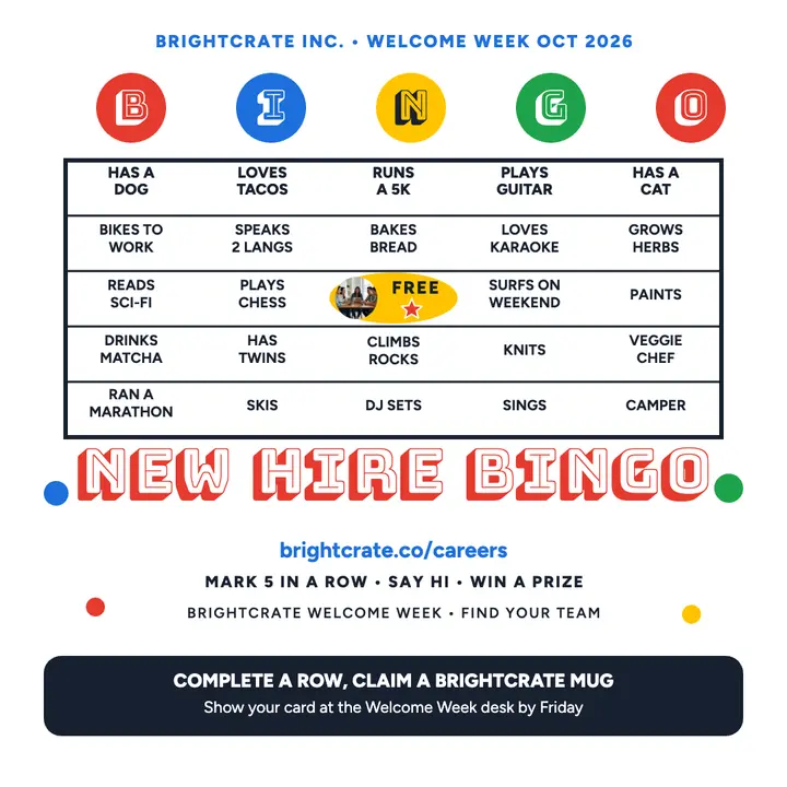 Brightcrate new hire bingo card template