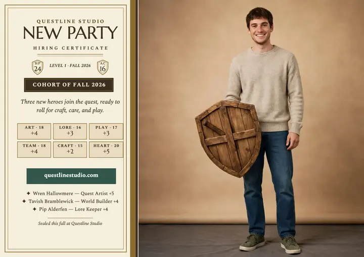 Questline new party hiring certificate template