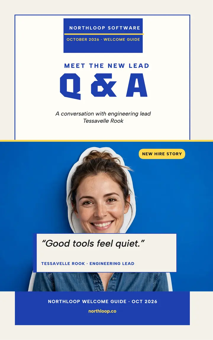 Northloop new hire Q&A ebook cover: new hire q&a ebook cover template