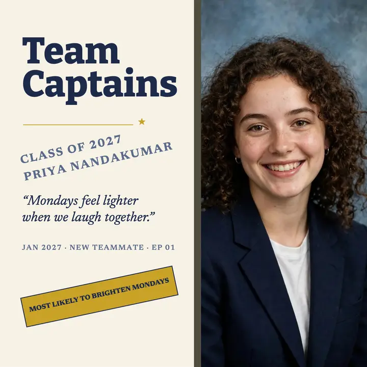 Team Captains new hire yearbook podcast cover template