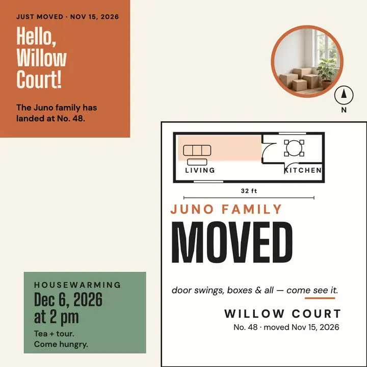 Juno family just moved floor plan post template