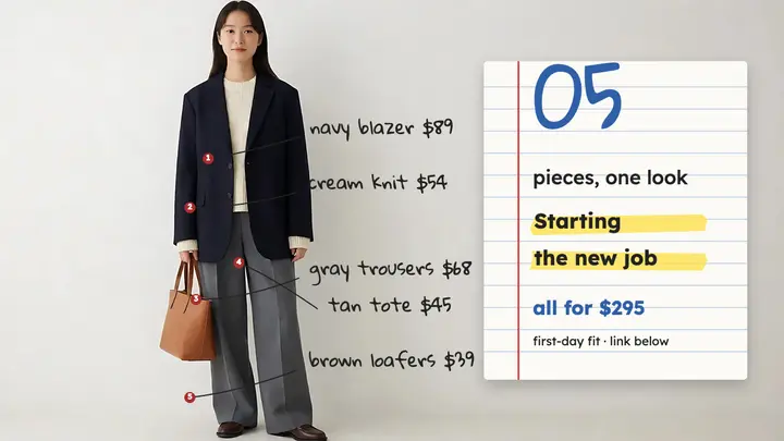 New job outfit callouts thumbnail template