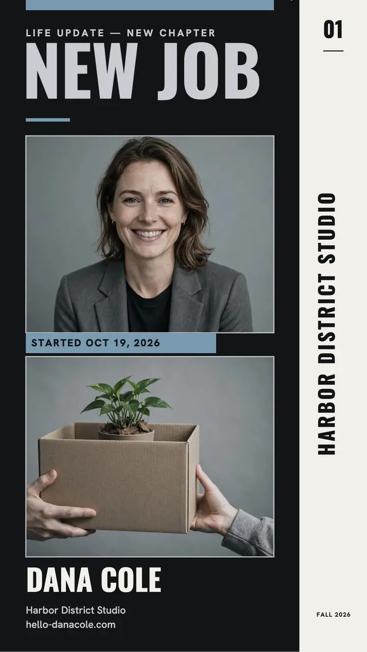 Dana Cole new job silver story template