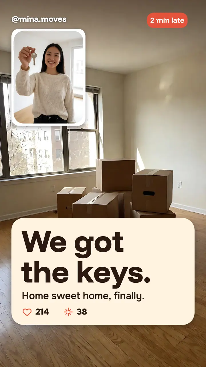 We got the keys dual-camera story template