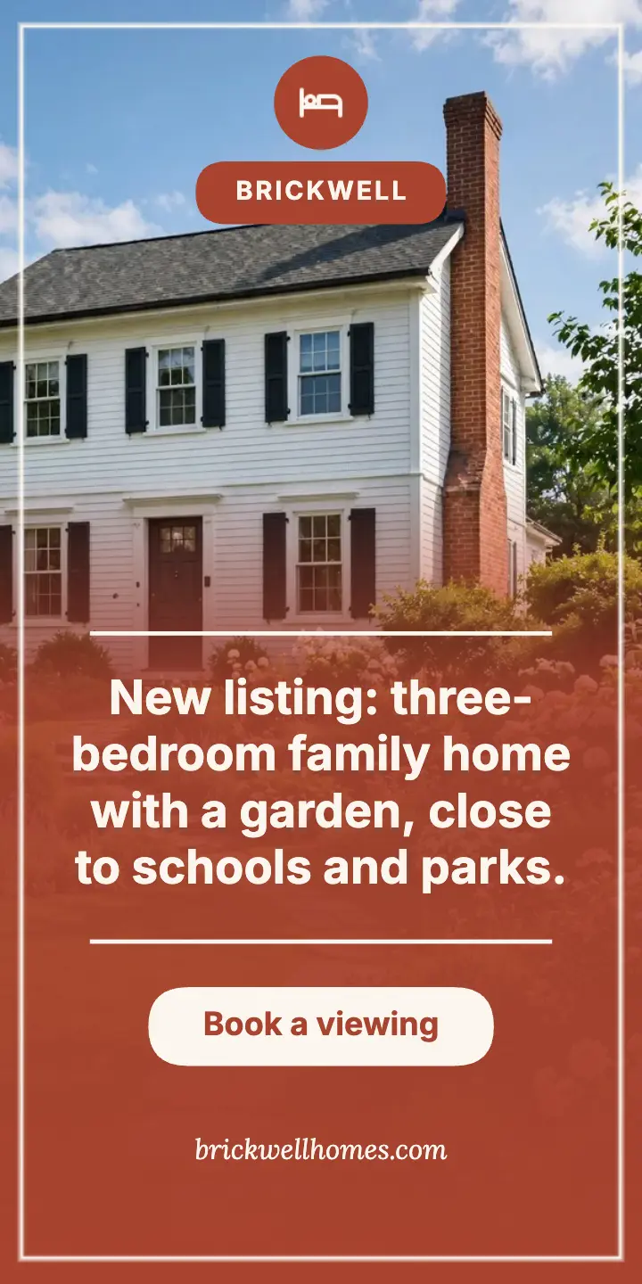 New listing family home ad template