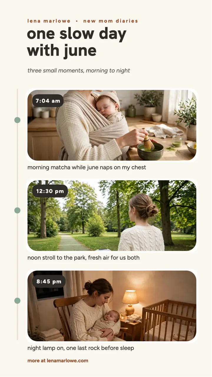 A Day With June new mom story template