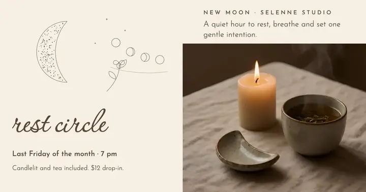 Selenne new moon rest circle post template