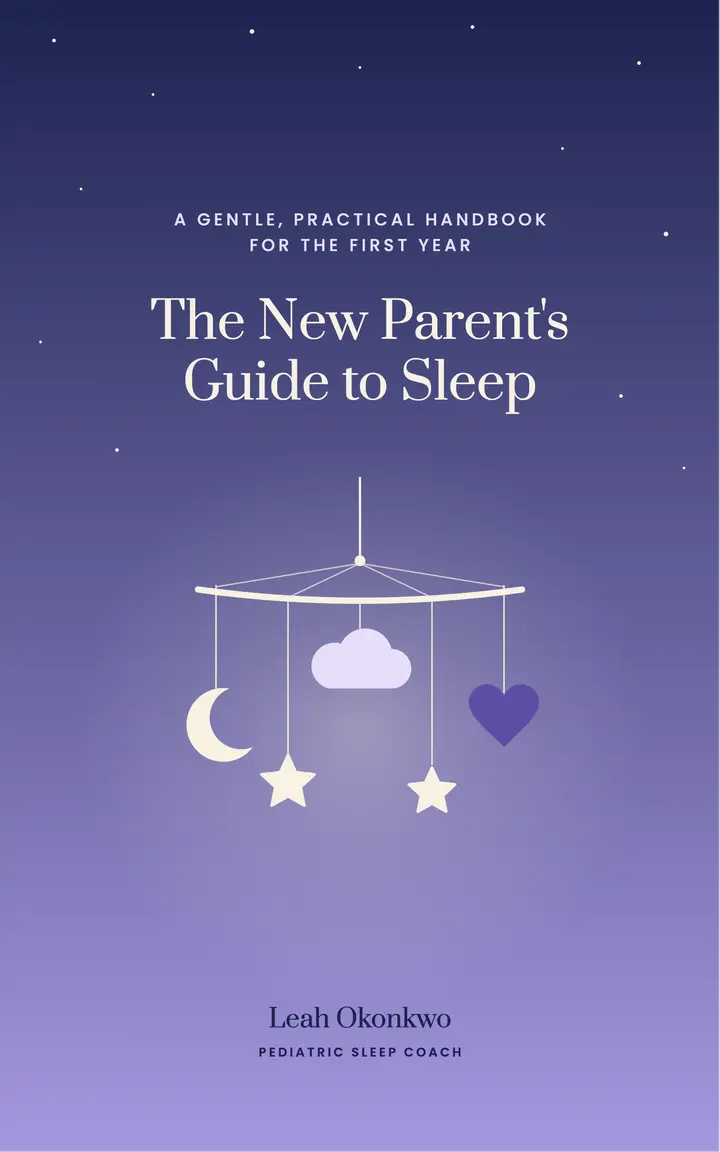 New parent's sleep guide cover template