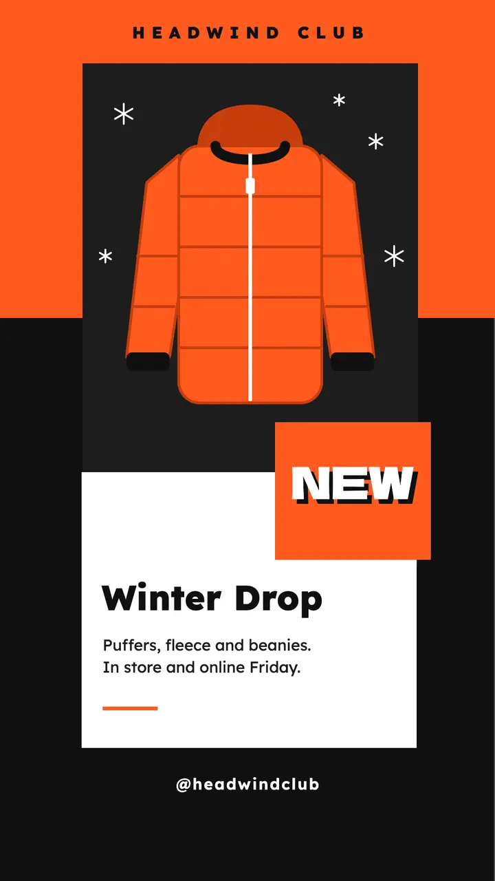 NEW winter drop story template