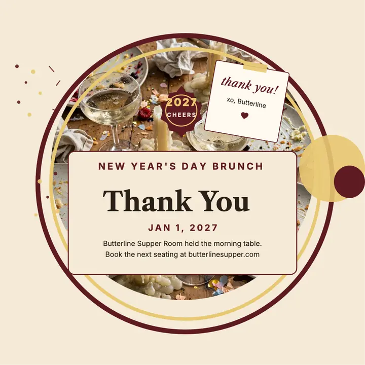 Butterline New Year brunch recap template