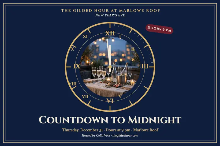 Gilded Hour countdown postcard template