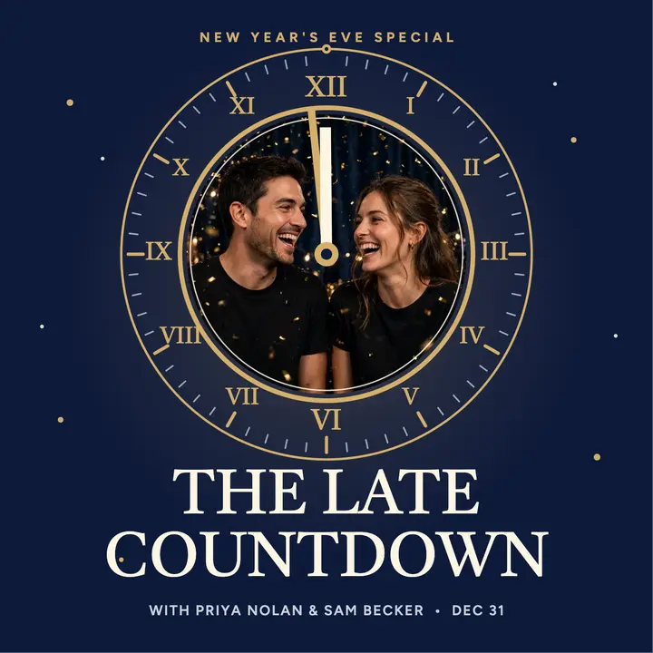 The Late Countdown New Year cover template