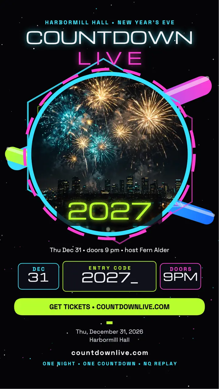 Countdown Live New Year screensaver story template