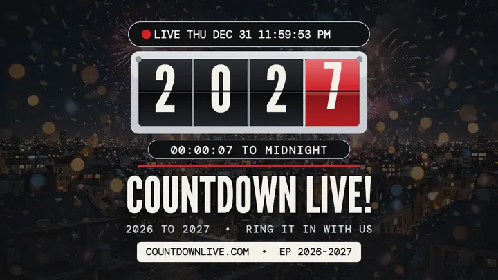 Countdown Live New Year drum thumbnail template
