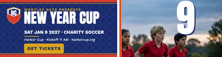 Harbor Cup New Year charity billboard template