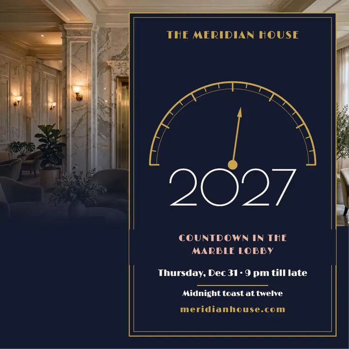 Meridian House New Year dial countdown post template