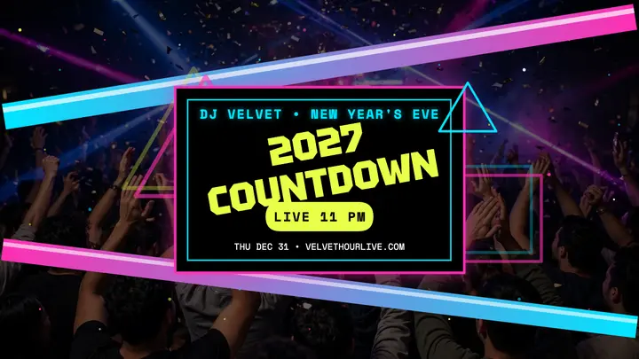 DJ Velvet Countdown New Year thumbnail template