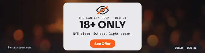 Lantern Room New Year disco teaser ad template