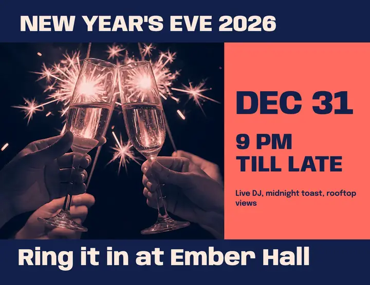 New Year's Eve duotone poster flyer: new year's eve party flyer template