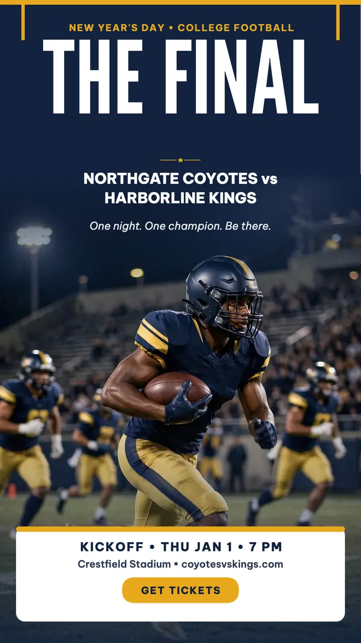 New Year Final varsity night story template