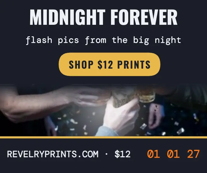 Revelry Prints New Year flash sale ad: new year prints ad template