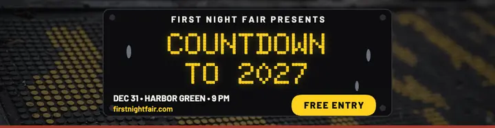 First Night Fair New Year flip-dot billboard template