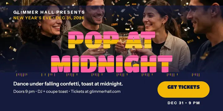 Glimmer Hall Pop at Midnight fringe post template