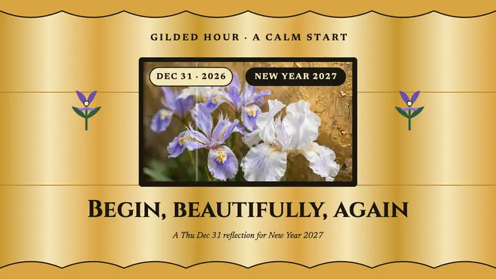 Gilded Hour New Year quote thumbnail template