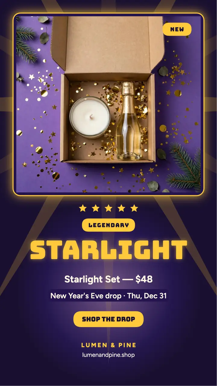 Starlight New Year drop story template