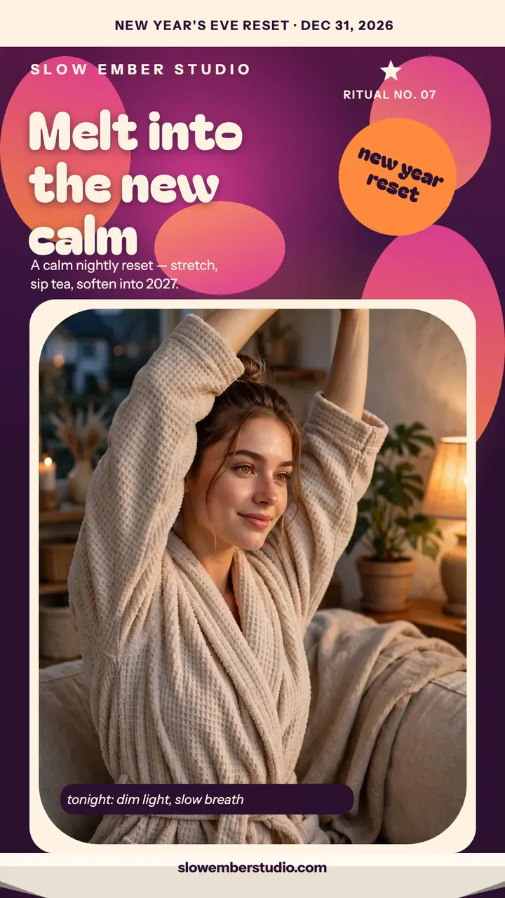 Slow Ember New Year glow reset story template