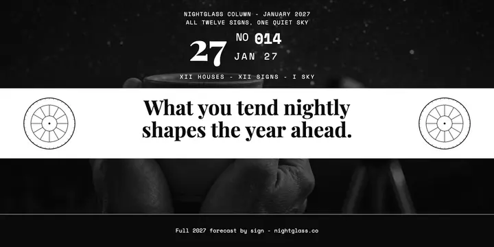 Nightglass New Year horoscope forecast post template