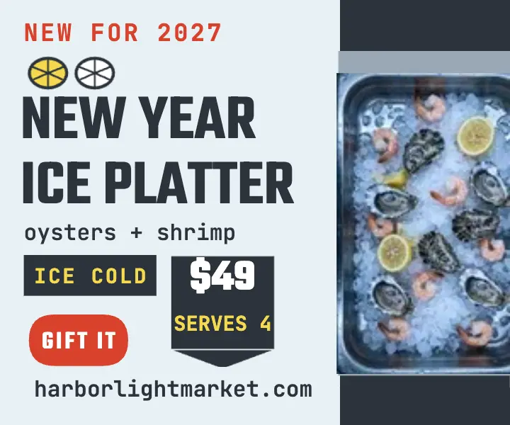 Harborlight New Year ice platter ad template