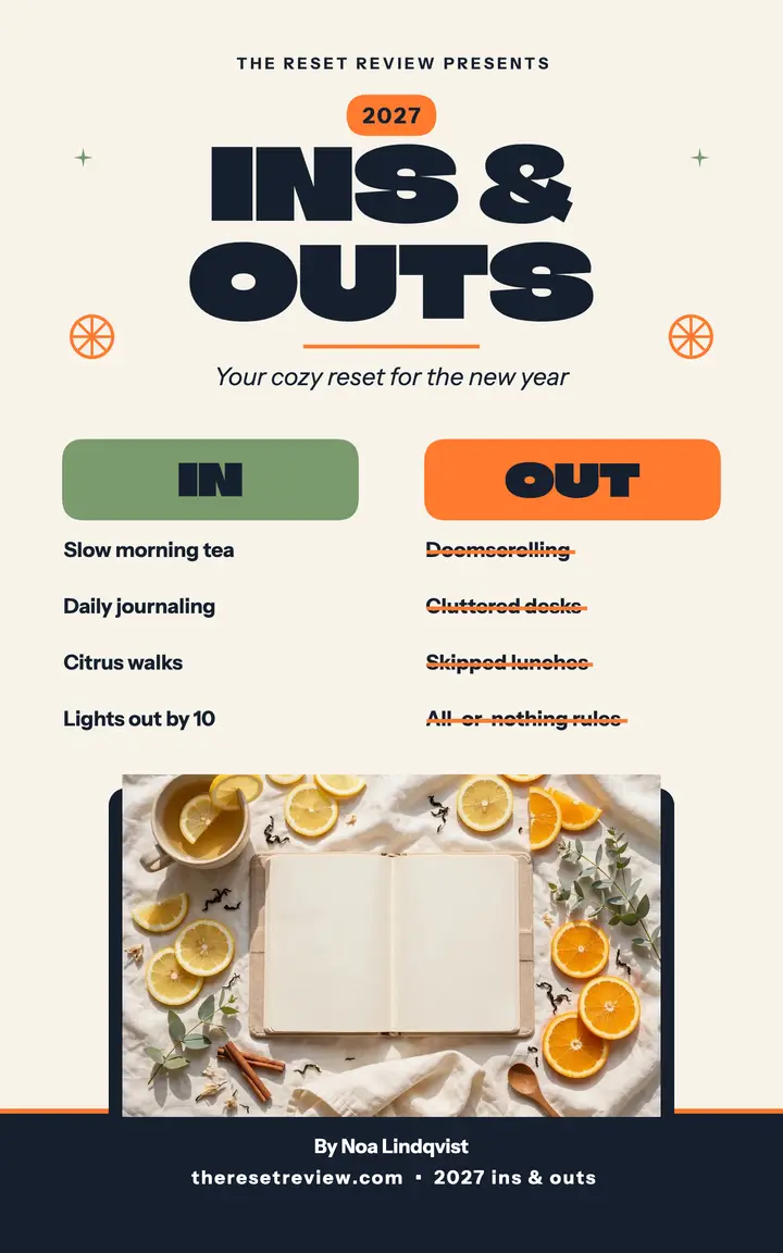 Cozy 2027 Ins and Outs ebook cover template