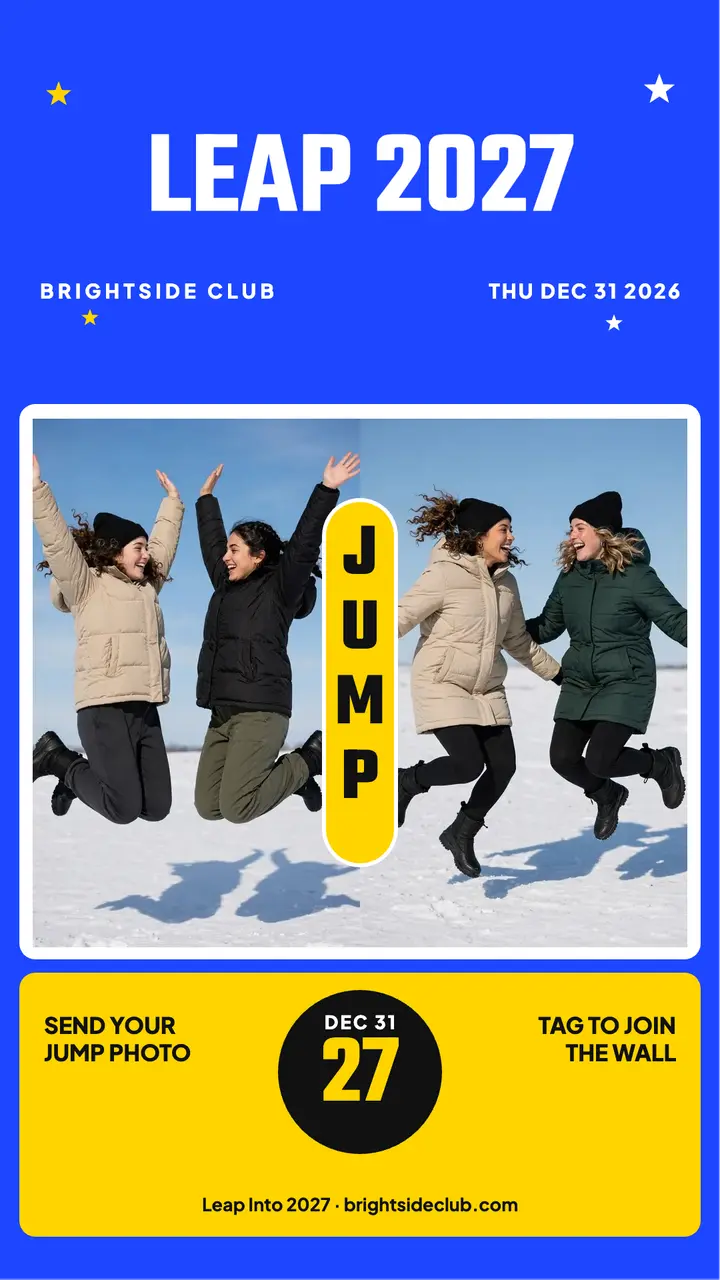 Leap Into 2027 jump photo call story template