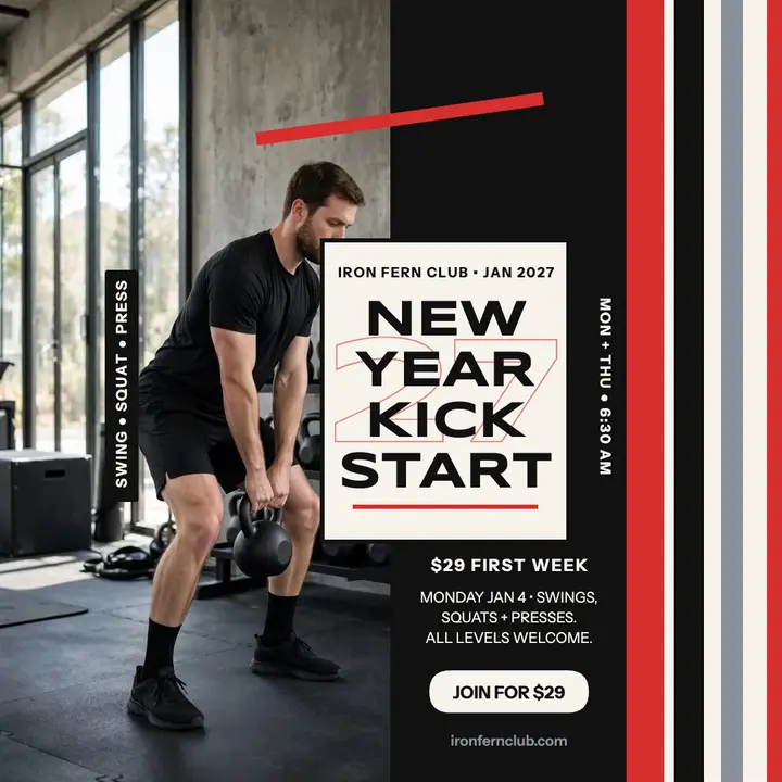 Iron Fern Club New Year kickstart post template