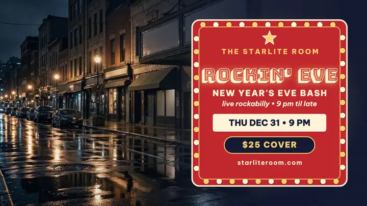Starlite Room rockin New Year's Eve thumbnail template