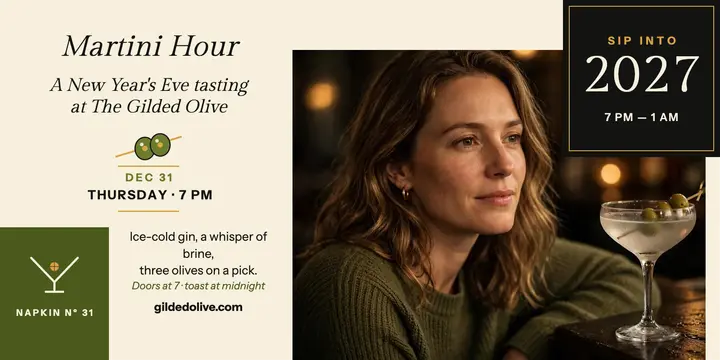 New Year's Eve martini hour tasting post template