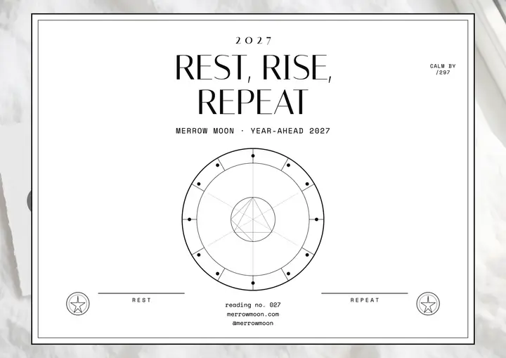 Merrow Moon 2027 year-ahead certificate template