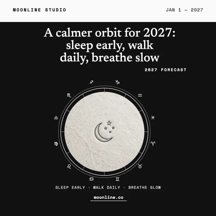 Moonline Studio 2027 calm forecast post template