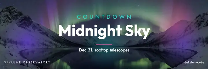 Skylume Observatory midnight sky countdown header template
