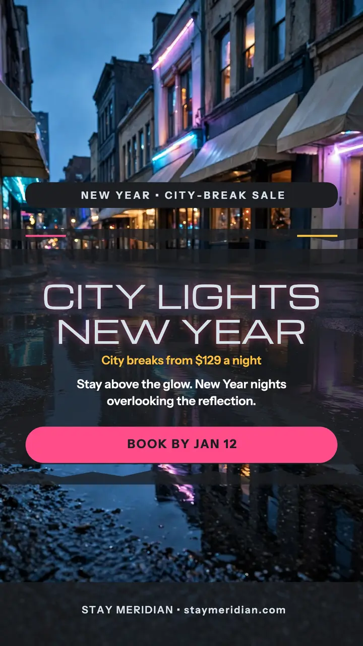 Stay Meridian New Year puddle story template
