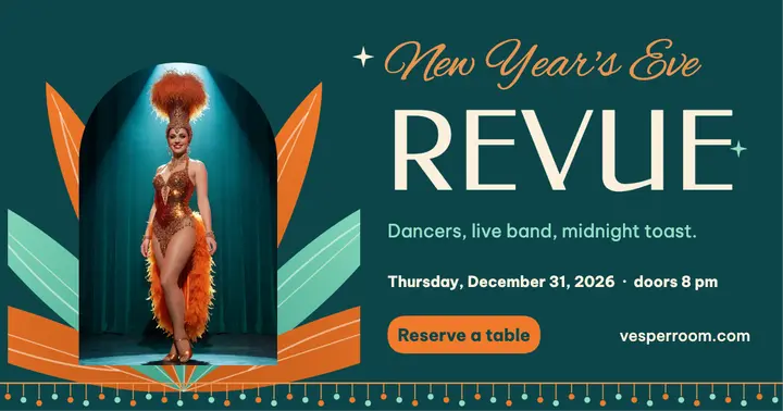 Vesper Room New Year revue: new year's eve party post template