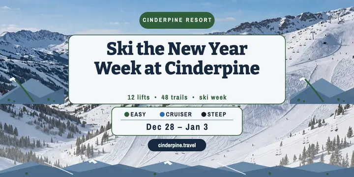 Cinderpine New Year ski week post: ski week post template